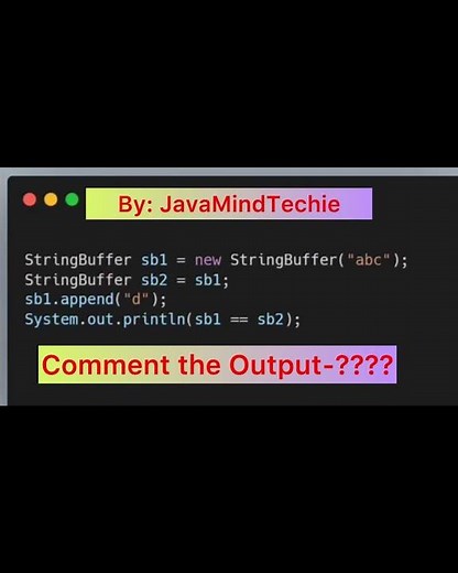 Comment the output…
