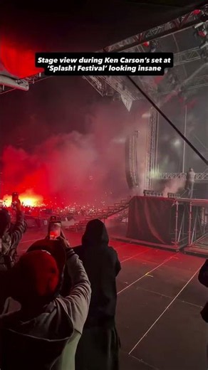 Stage view during Ken Carson's set at "Splash! Festival" looking insane