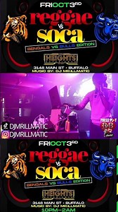 Reggae vs Soca Oct 3rd 2025 The Heights Experience http://reggaevssocabuffalo.eventbrite.com