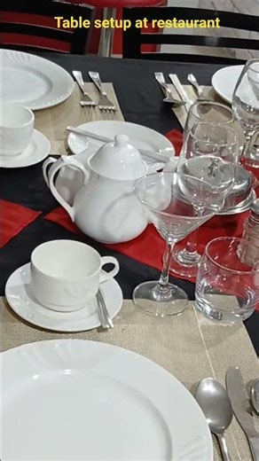 Table Setup at restaurant #hospitality #tourism