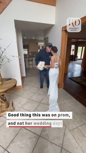 14K views · 122 reactions | This Dad knows his priorities #dad, #daughter, #prom, #prank, #dog, #funny, #pet, #graduation, #date | Reader's Digest | Facebook