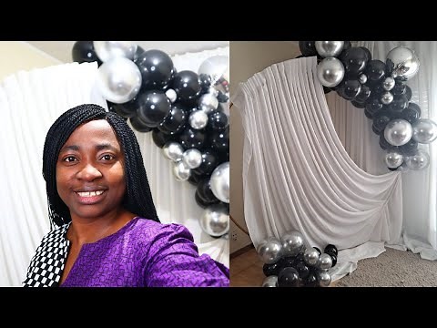 DIY- Balloon garland with drapes