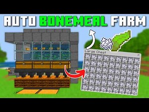 AUTO Bone Meal Farm in Minecraft Bedrock (26.33+)