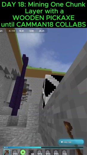 Day 18: Mining a Chunk Until Camman18 Collabs! ⁨@camman18⁩