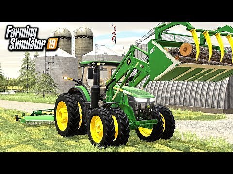 CLEANING UP MESSY FARM YARD! (OVERGROWN LAWN, TREES DOWN & GRINDING STUMPS) | FARMING SIMULATOR 2019