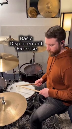 Eric | Drum Teacher | Session Drummer on Instagram: "First play a basic 8th note rock beat with the kicks on 1 and 3, snares on 2 and 4. Then displace them by moving everything over an eighth note to all of the “ands”. If you play with a metronome and have the 1 count accented, it can be a nice exercise to play around with timing. Your ear will most likely want to put the kicks and snares back on the downbeats. #drumgroove #drumlessons #drumbeat #drummersofinstagram #drumuniversity"