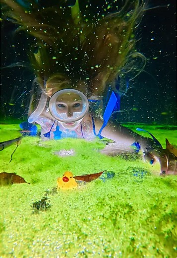 Quack quack 🐤 #duckweed #rubberduck #freediver #underwater #sinkhole | Rubber Duck