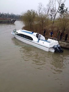 [Hot Item] 15.8m 45 Persons Outboard Engine Fiberglass Passenger River Boat for Sale