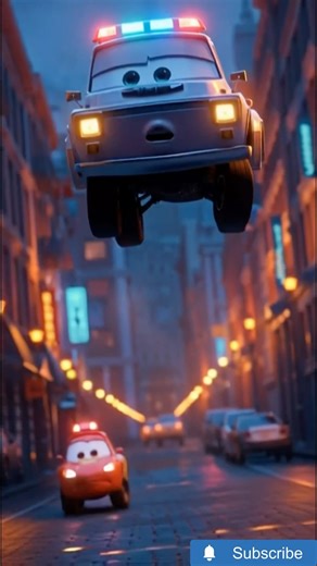 Pixar Style Police Car |#short#shortsfeed#viralvideos #mcqueen