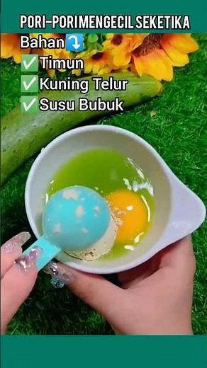 Tips mengecilkan pori-pori wajah🥒