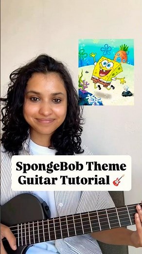 How To Play the Spongebob Theme on Guitar (EASY TUTORIAL) 🎸 #shorts