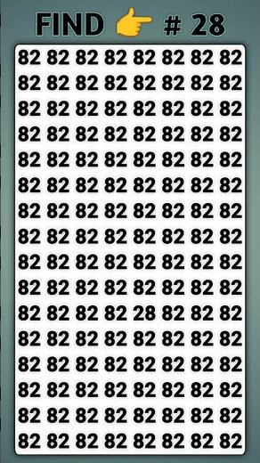 Find the odd number 28! #shortvideo #youtubeshorts #shortsviral