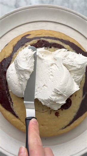 Easy MOIST Vegan Zebra Cake with Cream Cheese Frosting #veganbaking #cake #vegandessert