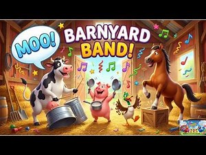 🐮 Moo Moo’s Barnyard Band Animal Song for Kids 🎶