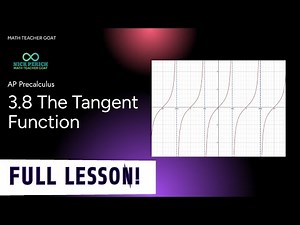AP Precalculus 3.8 The Tangent Function FULL LESSON AND NOTES
