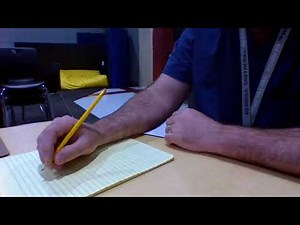 Hand position for writing