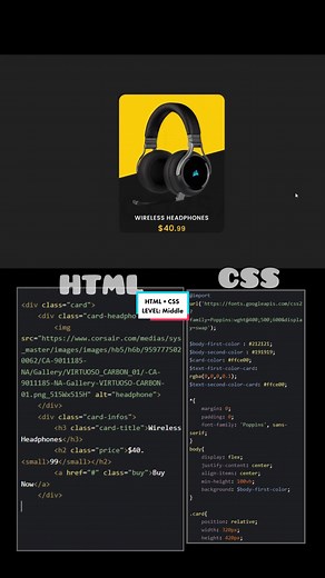 simple product card #htmlcode #frontend #csscard #frontendcoach #frontenddeveloper #hovercard