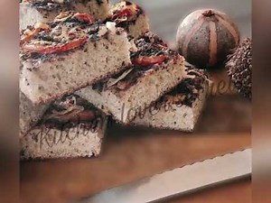 Olive Paste Foccacia With Onions & Tomatoes