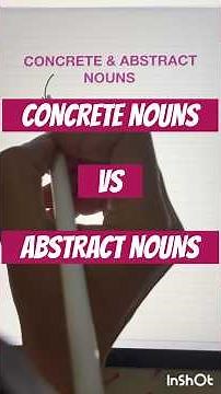 Do You Know What Are Concrete And Abstract Nouns? Watch This Video Till End. #nouns