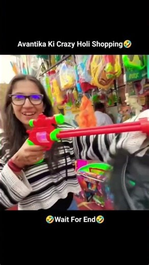 Avantika Ki Crazy Holi Shopping 🤣 #souravjoshivlogs #shorts #youtubeshorts