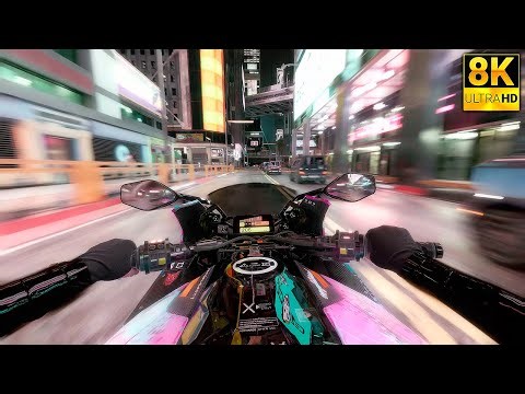 Cyberpunk 2077 8K Night Driving Dark Future Bike, realistic graphics mod, pc gameplay, RTX 4070 ti