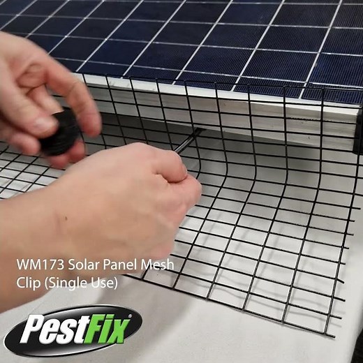 WM173 Solar Panel Mesh Clip Single Use Install Demo