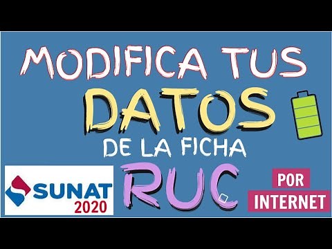 ✍🏼 HOW TO MODIFY DATA ON MY RUC CARD 💻 💥UPDATE RUC CARD [SUNAT 2021]