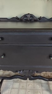Antique Jacobean Buffet | Black Satin Sideboard, Refinished Credenza - Etsy