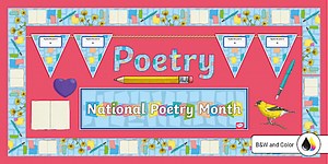 National Poetry Month Bulletin Board Pack
