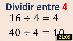 En este vídeo te enseño como aprender la tabla de dividir del 4 | videosdematematicas.com