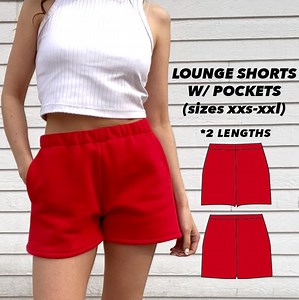 Sweat Shorts Sewing Pattern: Two Lengths With Pockets | XXS - XXL (digital PDF) - Etsy