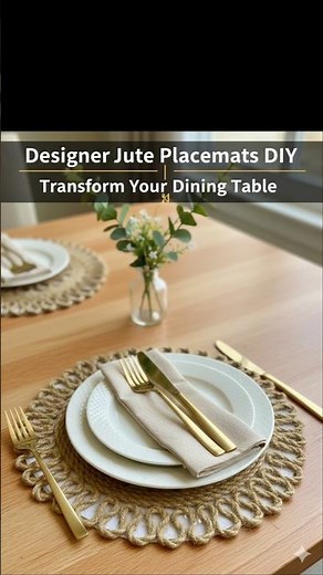 Jute Placemat Diy #craft #trendingshorts #homedecorideas