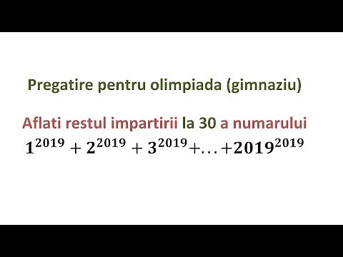 Probleme pregatitoare pentru olimpiade - divizibilitate si puteri(Clasele 6+)