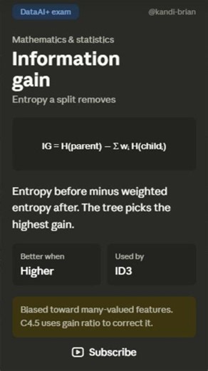 Information Gain Explained | DataAI+ Decision Trees #comptia
