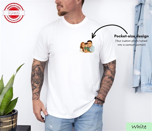 Custom Cartoon Portrait Tee, Comfort Colors Shirt, Personalized Matching Family T-shirt - Etsy