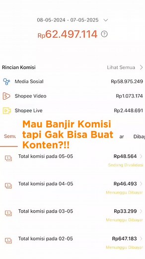 Solusi Buat Kalian Affiliate di Platform Manapun  Tapi Kalian Ga Punya Video Produk Untuk Diposting ✨Tenang Aja Aku Sediain “7500+ Konten Video” Beserta Link Produk Nya. Kalian Tinggal Posting , Tambahin Music Dan Caption Biar Menarik ✨ Dapatkan Komisi Dari Video Yang Kamu Posting Ini  ambil promonya sekarang ! #affiliatemarketing #affiliate | Kelasshopeeaffiliate | Facebook
