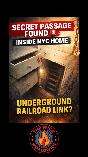 🌍 Wick Worldwide Media | 🔥 Breaking • Viral • Raw on Instagram: "A hidden passageway discovered inside a historic Manhattan home is going viral — and historians believe it may be tied to the Underground Railroad. The opening, just about 2×2 feet, revealed a ladder dropping two stories down from inside a dresser drawer in a house built in the 1830s by abolitionist Joseph Brewster. Some preservation experts are calling it a once-in-a-generation historical find, saying the concealment may have be