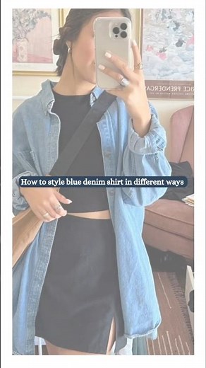 How to style denim shirt in different ways | denim shirt outfit ideas#denim #style #fashion #short