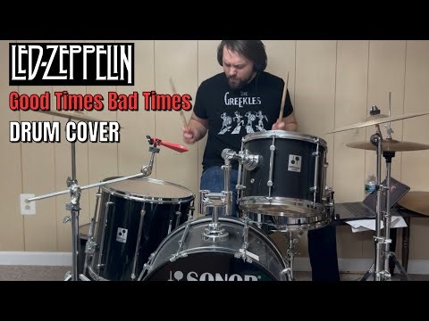 Drum Cover - Good Times Bad Times - Led Zeppelin (Can a Pool Player Play Drums?)