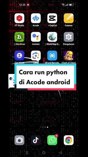 Replying to @pengenjetex25 ini cara buat run python di Acode yaa, harus download plugin duluu baru bisa di run😁 #Acode #python #programming