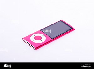 An Ipod Nano 5th generation digital music player with video camera on a white background Stock Photo - Alamy