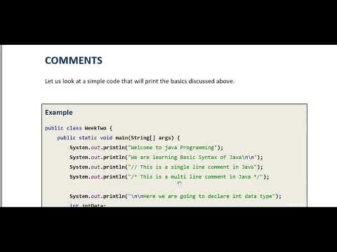 OOP WK 02 Video 3 Reference Data type & Example