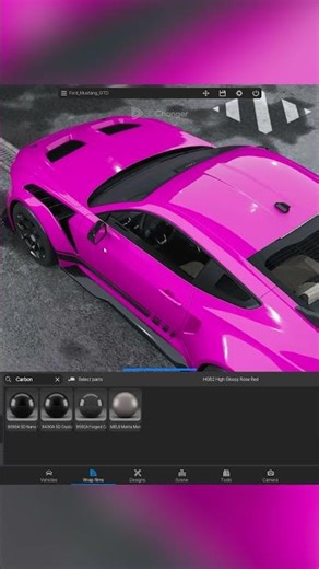 Ford Mustang in Shocking Pink Wrap 🦩 Import 3D Models to 3D Changer! #carwrap