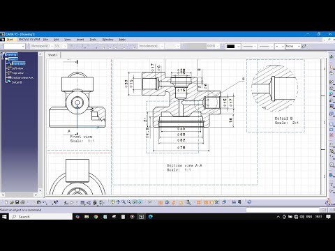 Catia drafting tutorials #12