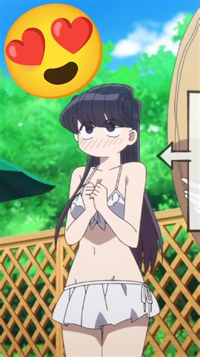Komi Himiko and Najimi play in the pool 😍 #najimi #komi #himiko #animeshorts