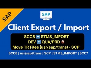SAP Client Export & Import Complete Guide |SCC8, SCC3, STMS_IMPORT, SCC7 | /usr/sap/trans|SAP BASIS