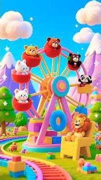 Cute Animal Water Slide Fun | Kids Cartoon #viral