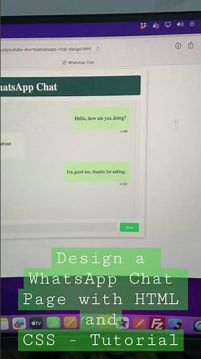 Design a WhatsApp Chat Page with HTML and CSS - Tutorial