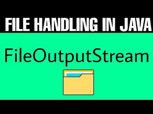 File handling in java [java.io] FileOutputStream Full tutorial video with best example in java