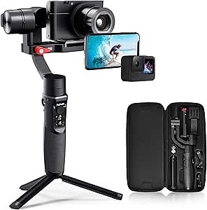 All in one Gimbal Stabilizer - 3-Axis Gimbal Stabilizer for Smartphone, Compact Cameras, Action Camera with 600° Inception Mode, Stabilizer Ideal for Vlogging, Live Video, YouTube - iSteady Multi
